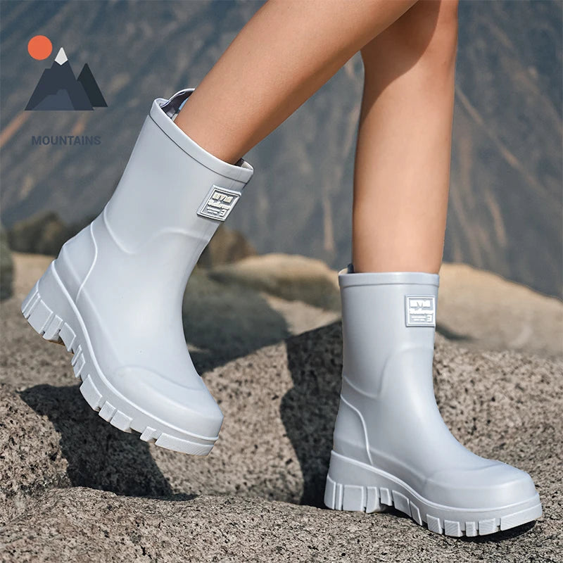 Women's Waterproof Elastic Ankle Boots