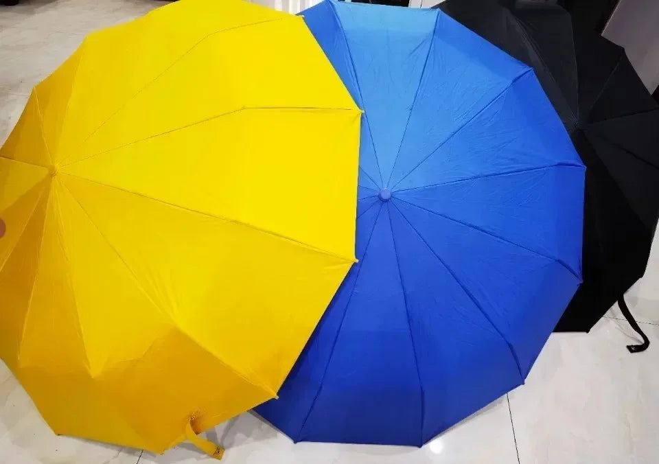 Bone Windproof Folding Umbrella