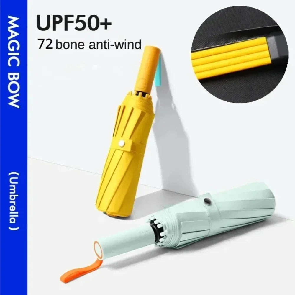 Bone Windproof Folding Umbrella