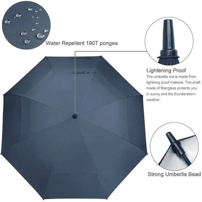 Extra Large Golf Umbrella with Double Canopy