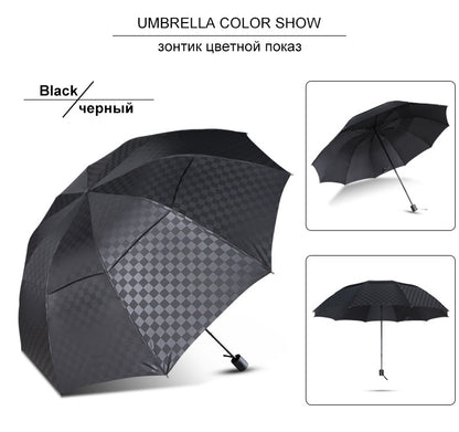 Double Layer Big Grid Umbrella