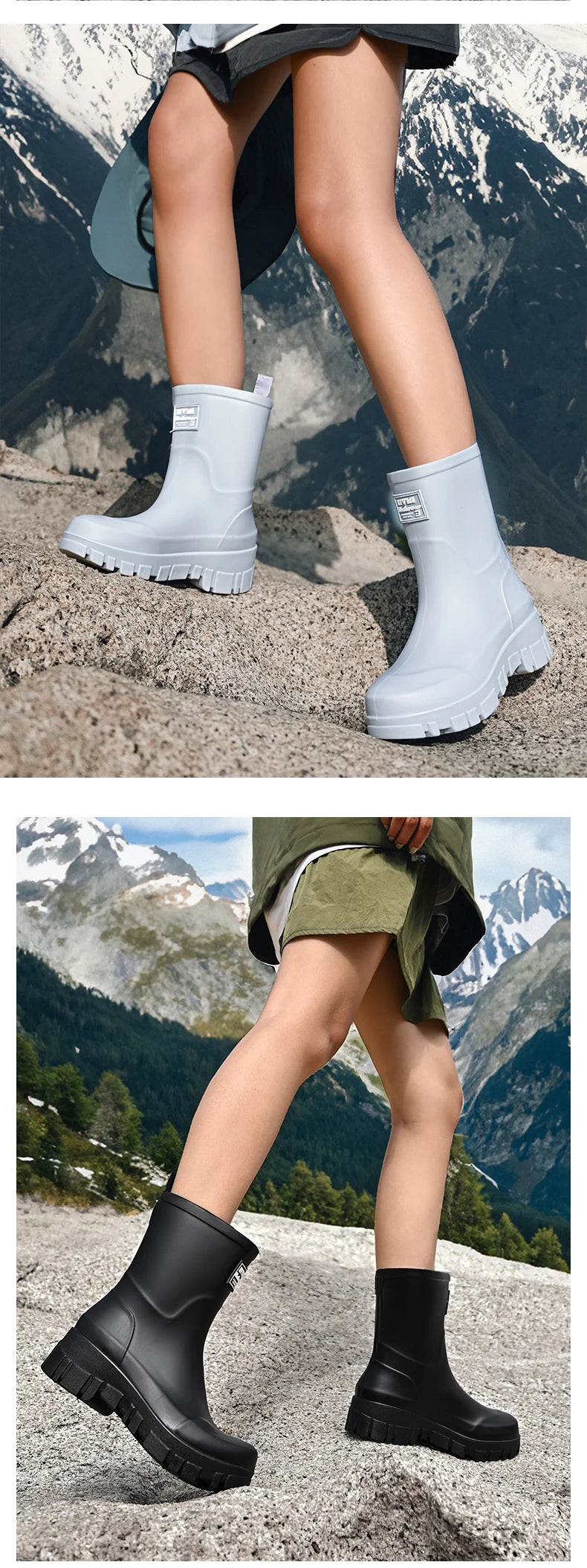 Women's Waterproof Elastic Ankle Boots