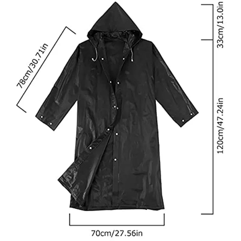 Waterproof Poncho, Freesize Long Rainwea