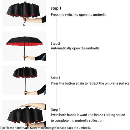 10-Bone Double-Layer Automatic Umbrella
