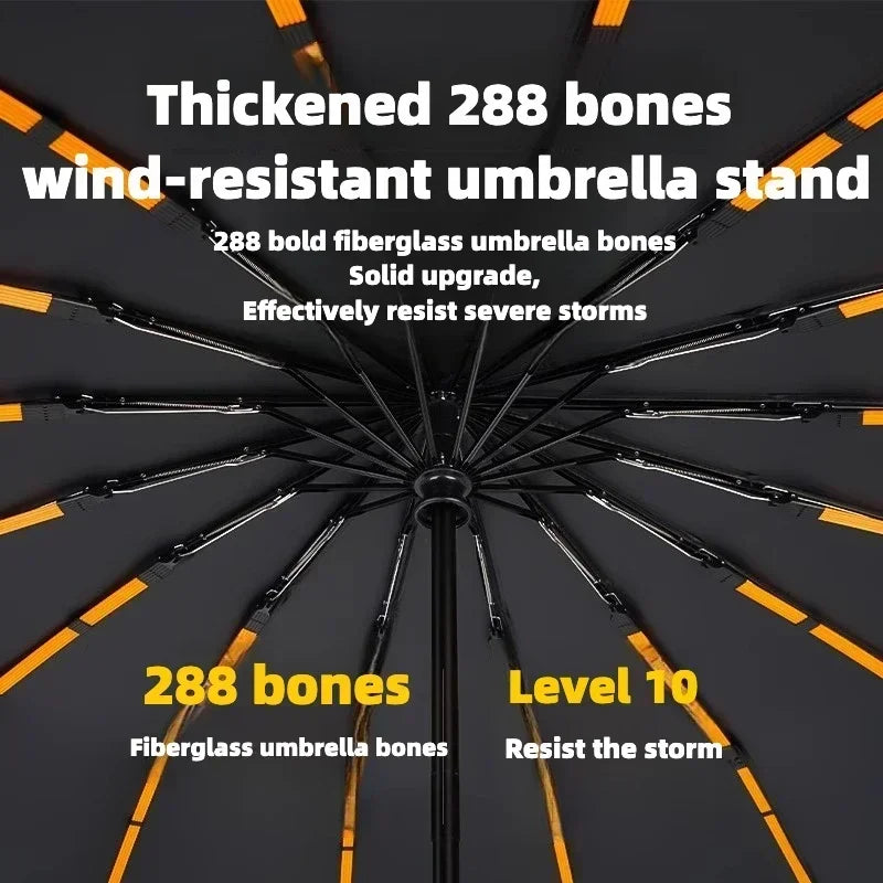 288-Rib Stormproof Folding Umbrella