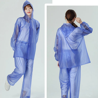 PVC Full Rain Suit - Waterproof Hooded Jacket