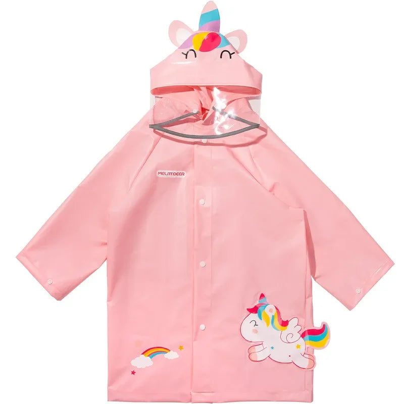 Kids Cartoon Animal Raincoat - Waterproof Baby