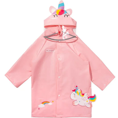 Kids Cartoon Animal Raincoat - Waterproof Baby