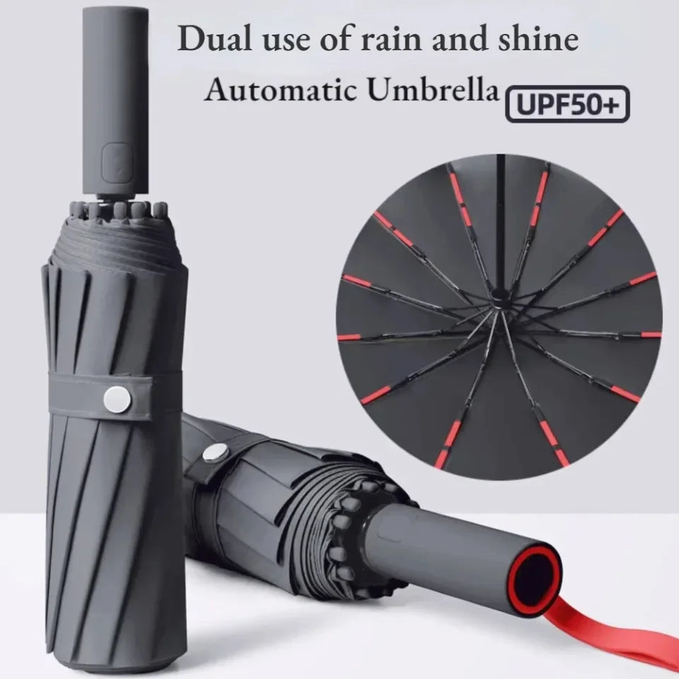 Bone Windproof Folding Umbrella