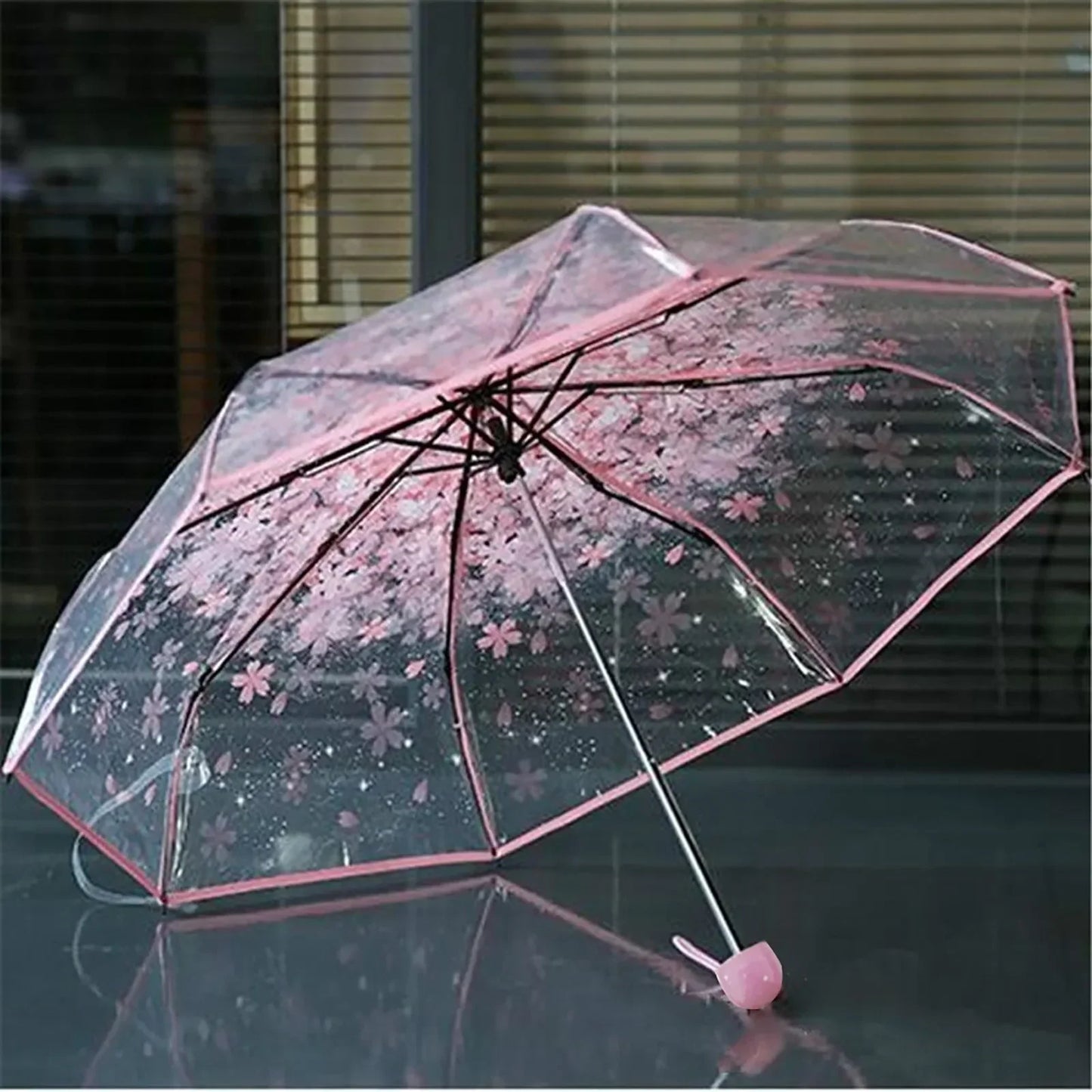 Cherry Blossom Transparent Couple Umbrella