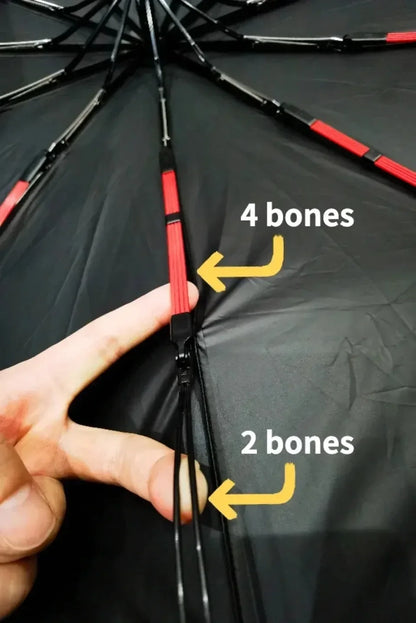 Bone Windproof Folding Umbrella