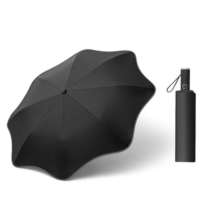 Reflective Edge Three-Fold Umbrella