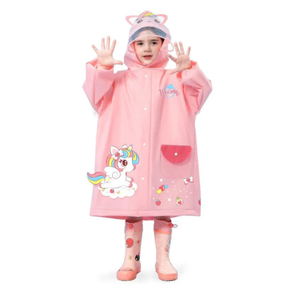 Cute Kids Raincoat - Waterproof Dinosaur