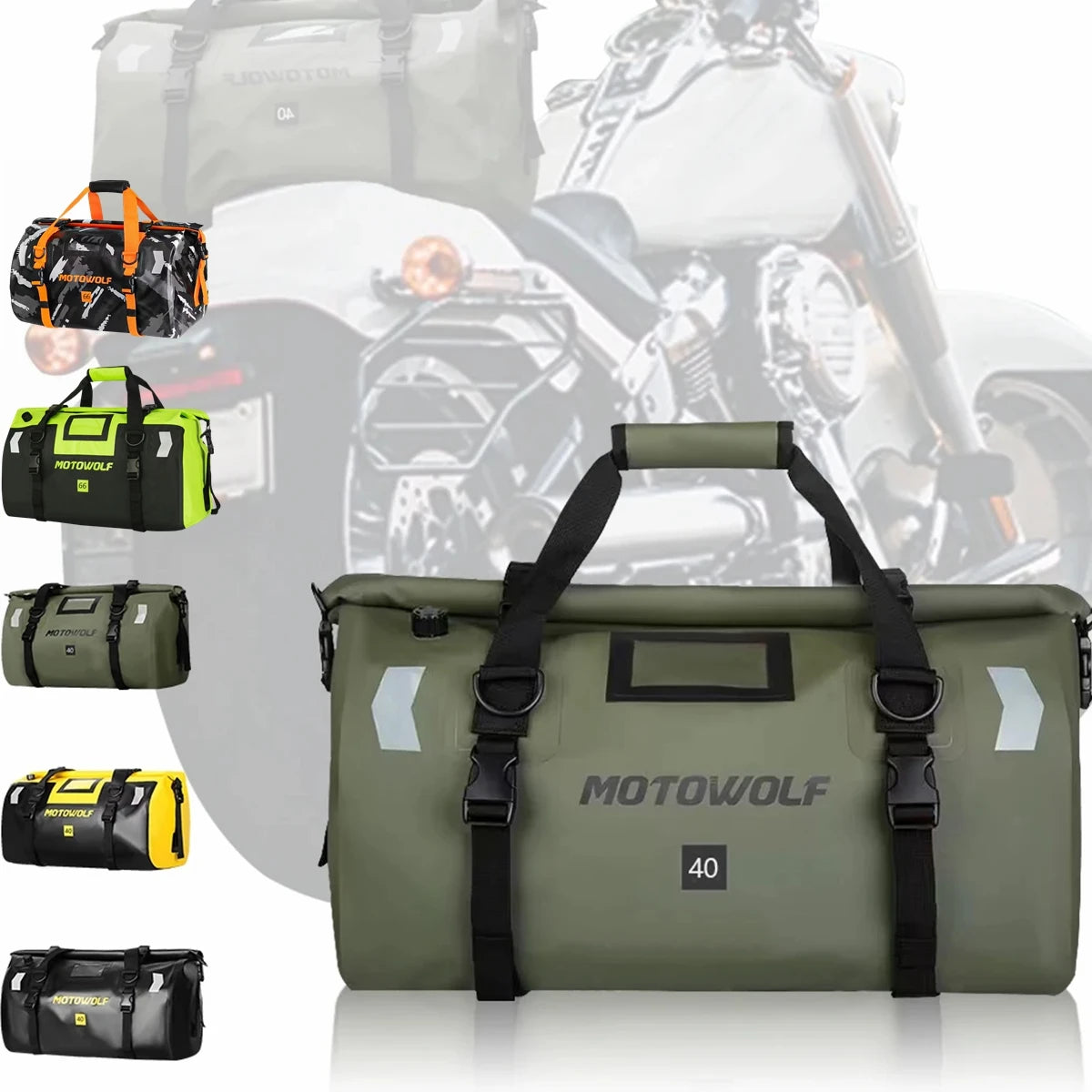 Waterproof Reflective Motorcycle Tail Bag