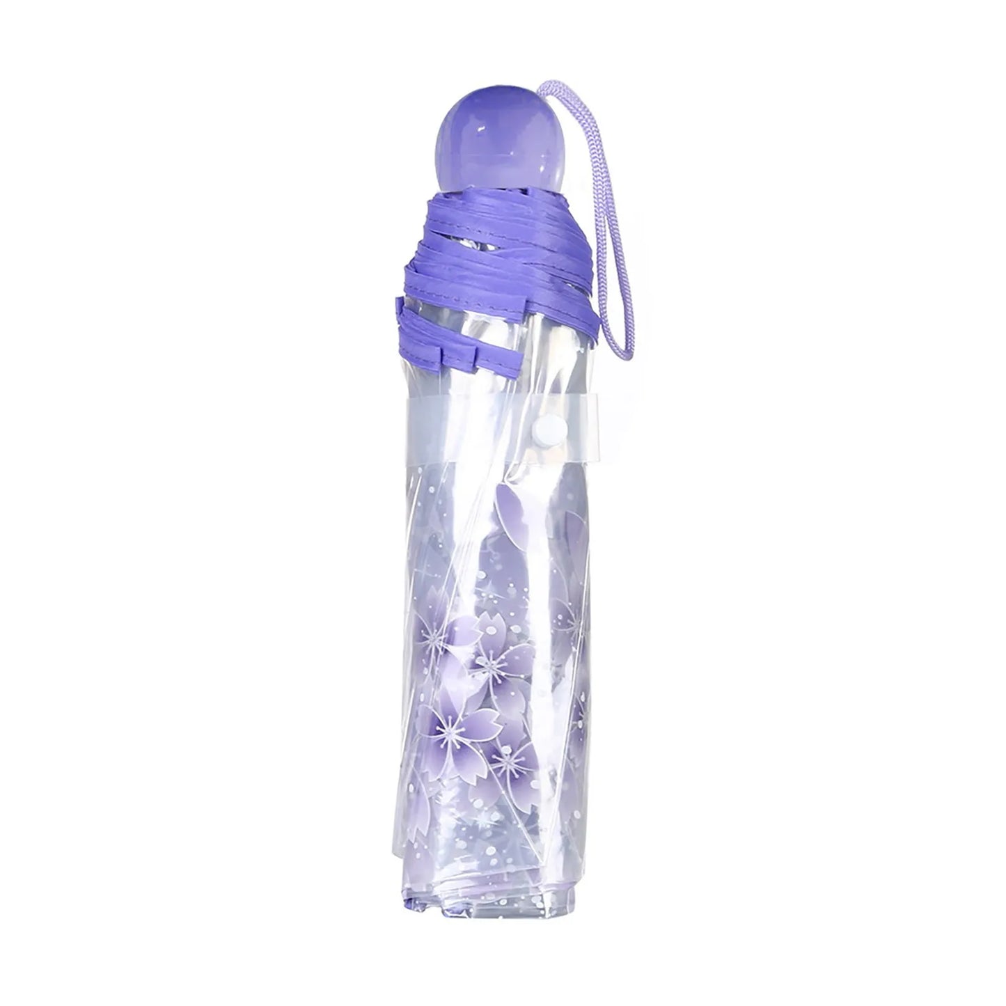 Floral Transparent Folding Umbrella