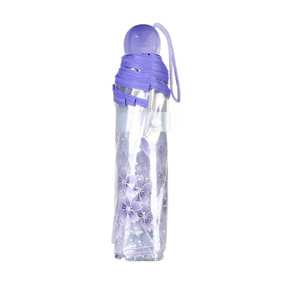 Floral Transparent Folding Umbrella
