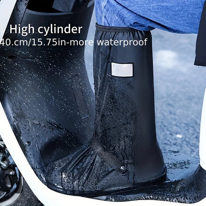 Black Waterproof Rain Boot Covers